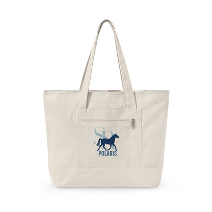 SR Polaris Horse Logo Zippered Canvas Tote