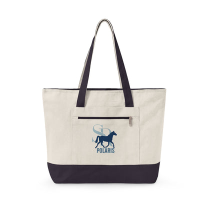 SR Polaris Horse Logo Zippered Canvas Tote