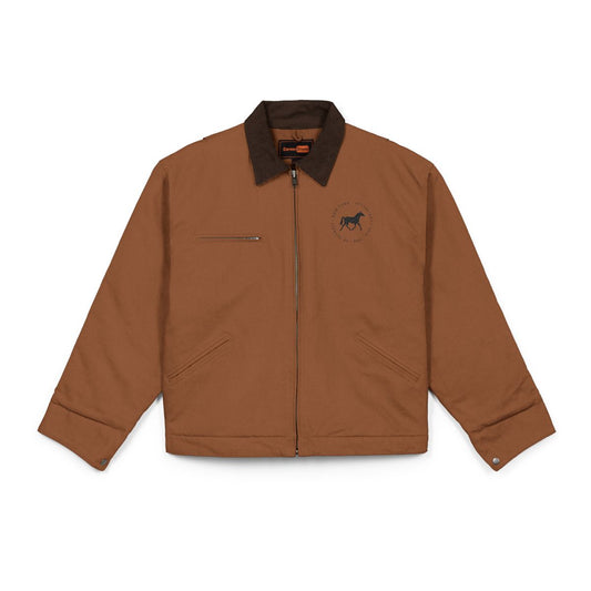 Barn Jacket / Embroidered Logo / Duck Cloth Coat - Unisex